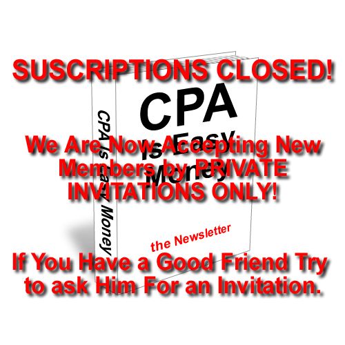 CPA Is Easy Money Newsletter